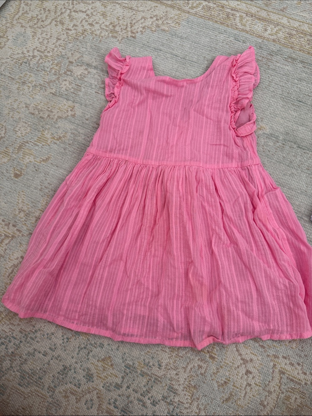 Crewcuts Cotton Pink Ruffle Sun Dress